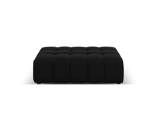 Cosmopolitan Design Poef Chicago flueel zwart - 84x102x42cm