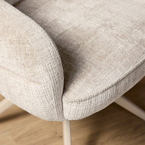 Starfurn Eetkamerstoel Bella - Off White/Beige - Draaibaar - Set van 2