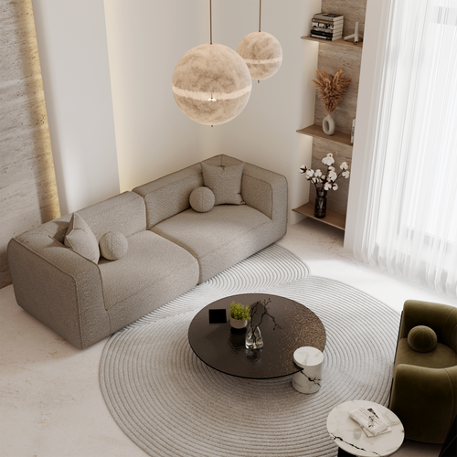 Premium Interiors - Sofa SOFIA - krul mol 250cm