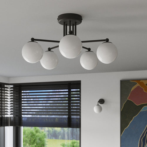 Sollux Lighting Wandlamp ASTRAL 1 zwart - 10x22x21cm
