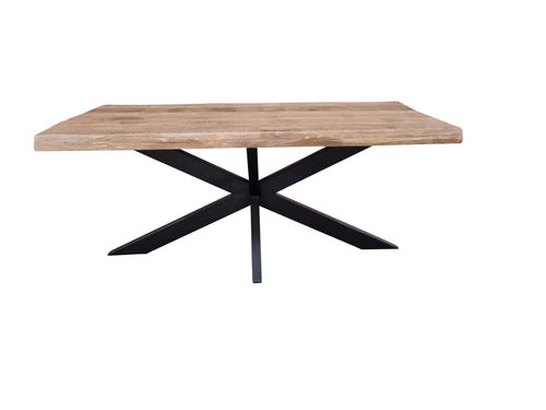 StarFurn Eettafel Boston - Rechthoek Naturel Mangohout - 240x100x76cm - vtwonen shop