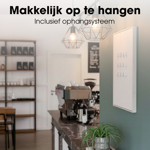 Mica Decorations Wanddecoratie - Wandpaneel Abstracte Kunst 60 x 40 x 3 cm - Woondecoratie voor Woonkamer of Slaapkamer - Off-white