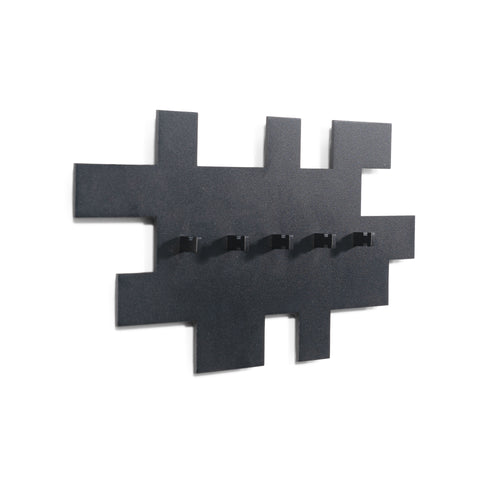 Spinder Design kapstok Tetromino - Zwart - 5 haken