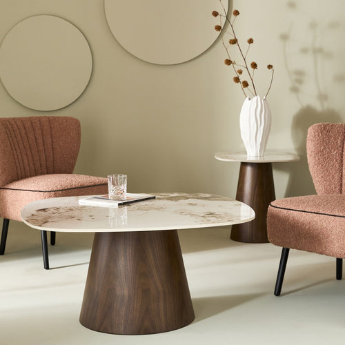 Signature - ALESSANDRA Tafel - Bruin - 45x90x90 cm