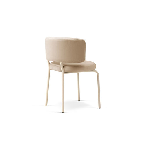 Set van 2 fluwelen stoelen Dora flueel beige amandel - 57x58x75cm