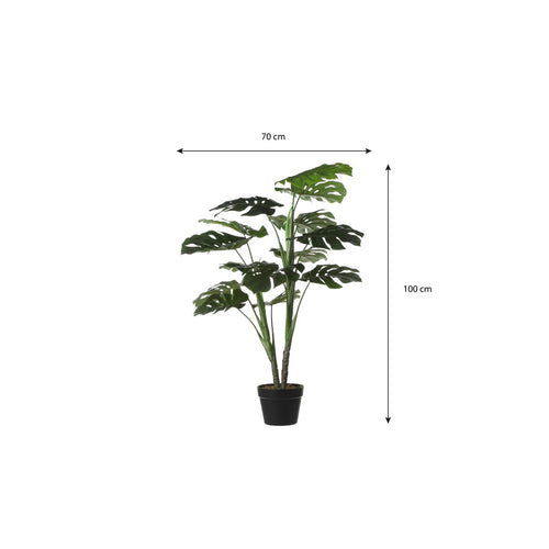 Mica Decorations Monstera Kunstplant - H100 x Ø70 cm - Groen