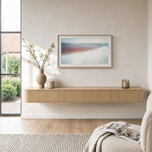 DÉJA Living Tv-meubel Lino - Naturel - 240x40x25cm