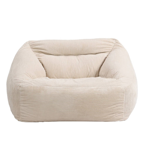 Home Deluxe zitzak COSY beige inclusief krukje - vtwonen shop