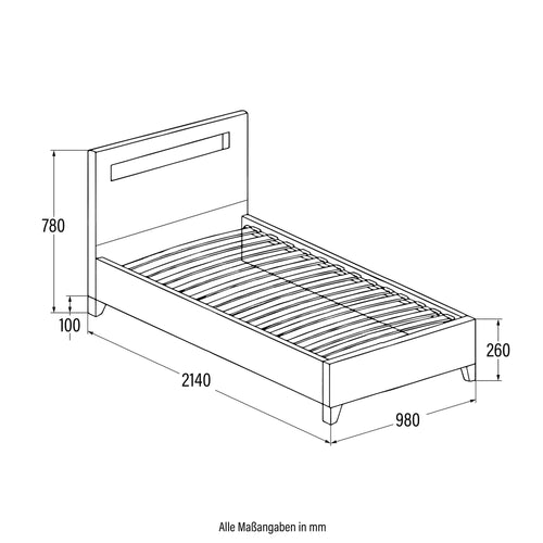 Home Deluxe LED bed ASTRO Wit 90 x 200 cm - vtwonen shop