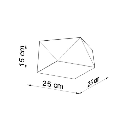 Sollux Lighting Plafondlamp HEXA 25 zilver - 25x25x15cm