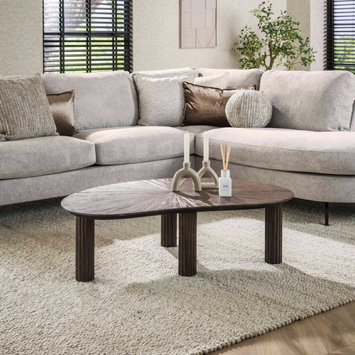 Giga Meubel Salontafel Maya - Donkerbruin Hout - 110x68x36cm - vtwonen shop