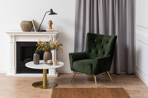 Rebellenclub Salontafel Sevilla - Ø80 cm - Wit Marmer