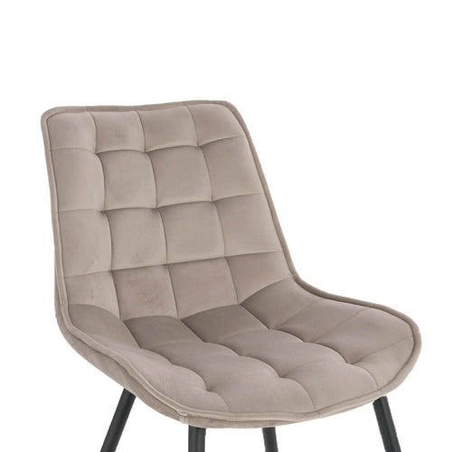 Home Deluxe gestoffeerde stoel IKALO lichtbruin Aantal: 8 - vtwonen shop