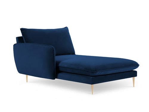 Cosmopolitan Design linker meridiaan Vienna flueel, koningsblauw - 170x110x95cm