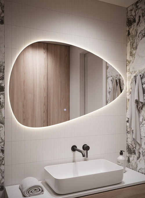 Badplaats Badkamerspiegel Sona LED - 118 x 78 cm - LED verlichting - Badkamer Spiegel - Spiegel Douche