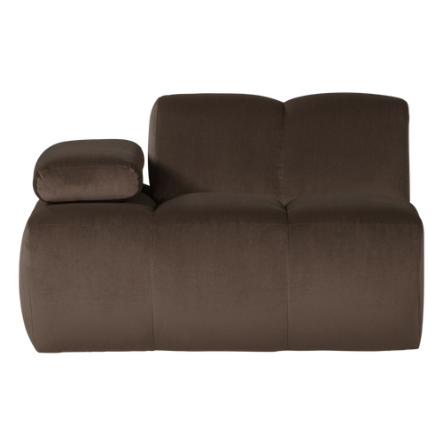WOOOD 1-zits bank arm links Mojo - Velvet - Bruin - 74x124x97