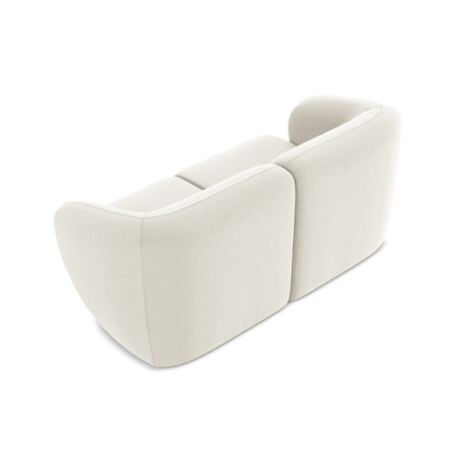 LaMiaSofa Tweezits modulaire bank Cervo - velours - lichtbeige - 174x94x75