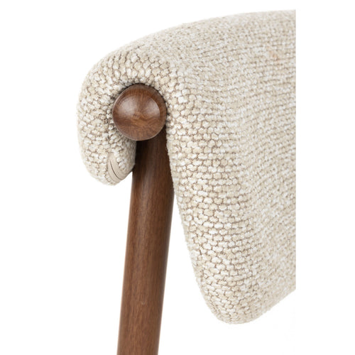 Housecraft Living Lee Barkrukken rugleuning 65 cm Beige - Set van 2