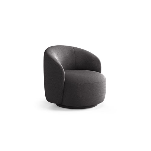 Cosmopolitan Design - Draaistoel Savona boucle grafiet - 83x86x76.5cm