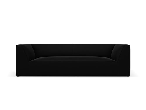 Micadoni - Bank "Ruby" 3 zitplaatsen, flueel, zwart - 93x232x69cm