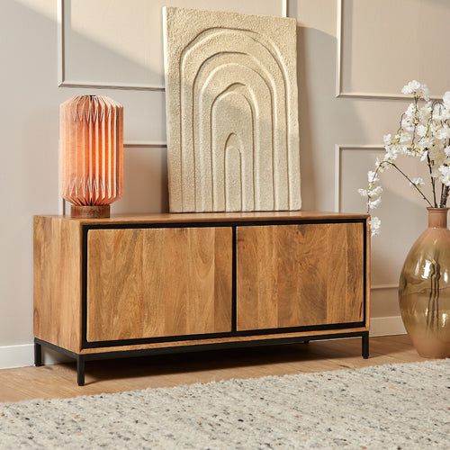 StarFurn Tv-meubel RichWood - Naturel Hout - 120x45x55cm