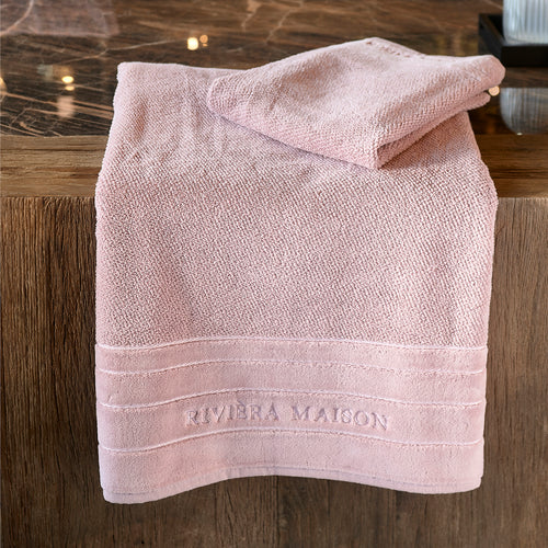 Rivièra Maison RM Elegant Towel mauve 140x70 - Katoen - Mauve - vtwonen shop