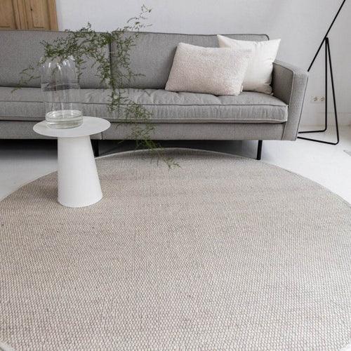 Interieur05 Rond Wollen Vloerkleed Ivoor wit Vik - 200 x 200 cm - vtwonen shop