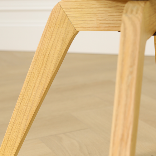 Nolon Noor-Mae draaibare eetkamerstoel beige gemêleerd - houten onderstel