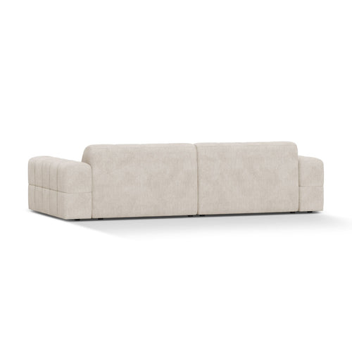 Cosmopolitan Design - Bank Chicago 4-zits, chenille lichtbeige - 102x252x78cm
