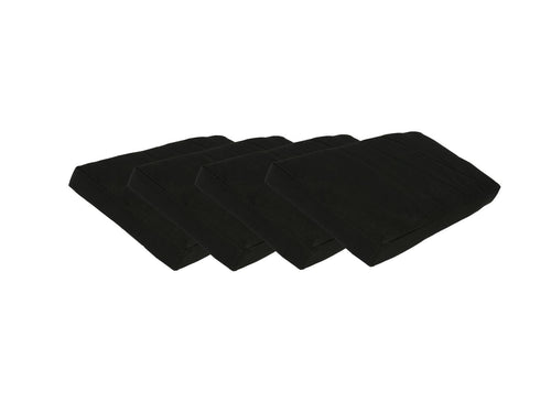 MaximaVida picknicktafel kussenpakket Havana zwart 55 x 27,5 x 5 cm - waterafstotend - 4 stuks