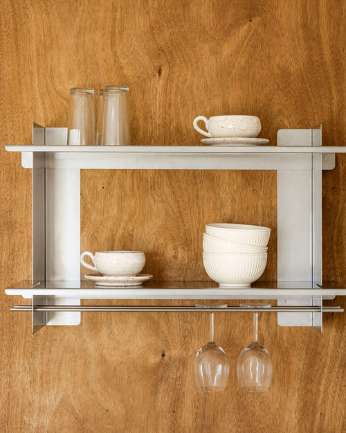 noo.ma Tivo Shelf 70, roestvrijstalen zwevende wandplank 70 cm