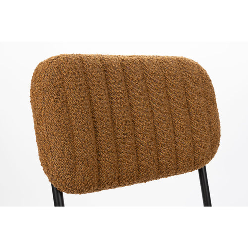 Housecraft Living Jake Eetkamerstoel Bouclé Oker/ Geel - vtwonen shop