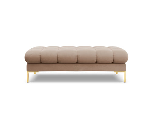 Cosmopolitan Design Bank Bali 2-zits, flueel, beige - 62x133x40cm