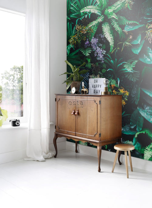 ESTAhome fotobehang tropische planten groen - 232.5 x 279 cm - 158900 - vtwonen shop