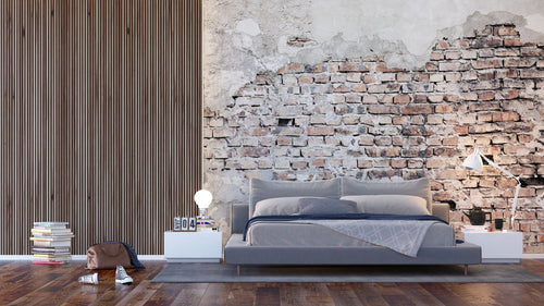 Sanders & Sanders fotobehang stenen muur grijs en bruin - 360 x 270 cm - 600526 - vtwonen shop