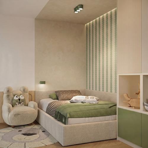 Sollux Lighting Wandlamp AURA olijfgroen Gx53 - 10x12x6cm