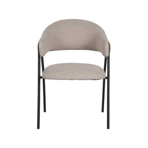 LABEL51 Eetkamerstoel Lowen - Naturel Bouclé - Zithoogte 49cm - vtwonen shop