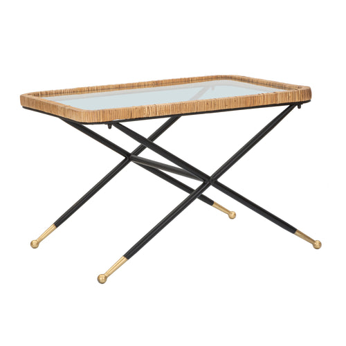 Mauro Ferretti koffietafel - 70x50x45 cm - zwart/bruin