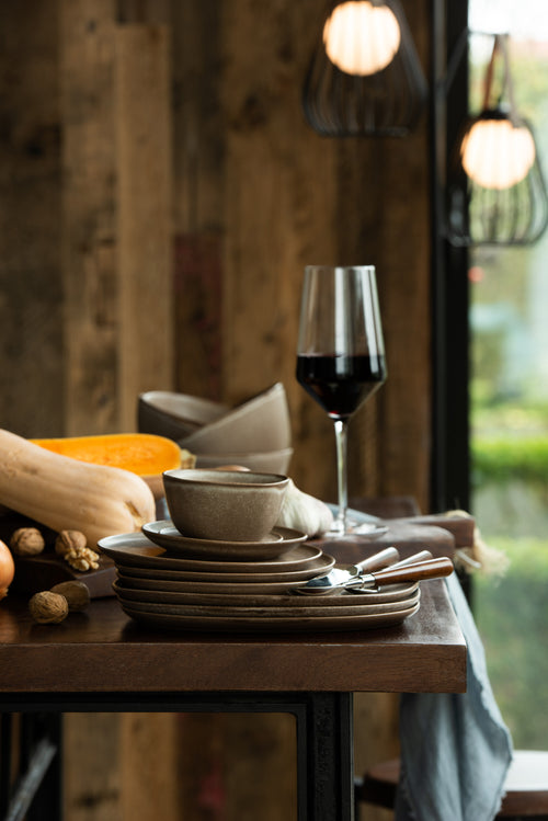 J-Line kom Louise - keramiek - cognac - large - 6 stuks - vtwonen shop