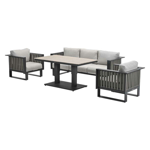 Garden Impressions lounge dining set Gabon taupe - 4-delig