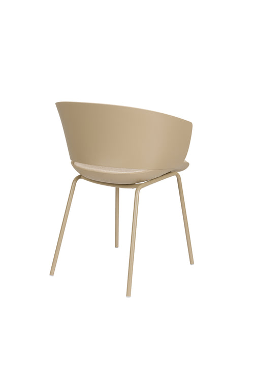 Housecraft Living Jessica Eetkamerstoelen met armleuning Beige - Set van 4 - vtwonen shop