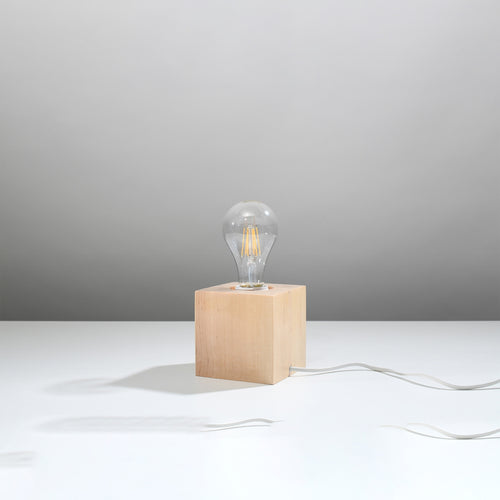 Sollux Lighting Tafellamp ARIZ hout - 10x10x10cm