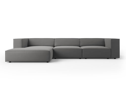Cosmopolitan Design linker hoekbank Arendal 4-zits, flueel, cement - 166x284x70cm