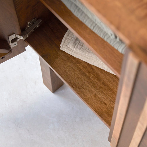 Tikamoon Badkamermeubel van mangohout 80 cm - Donkerbruin - vtwonen shop