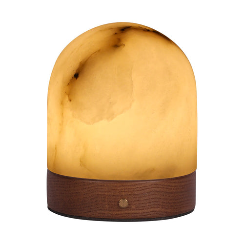 Atmooz tafellamp Edmonto - bruin - Ø 10 x H 13,5 cm - geïntegreerde led