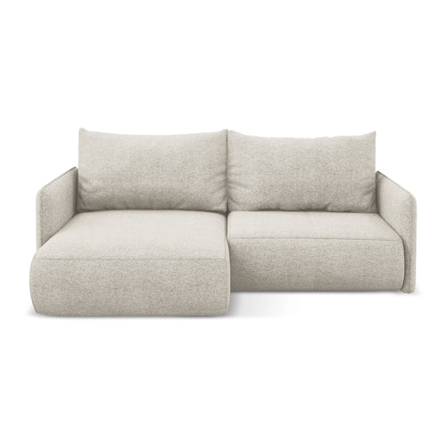 LaMiaSofa hoekbank links Palermo - chenille stof - zilver - 207x148x86