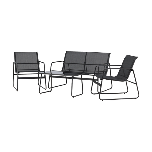 Nest outdoor Vidar Loungeset 4 Delig - Zwart