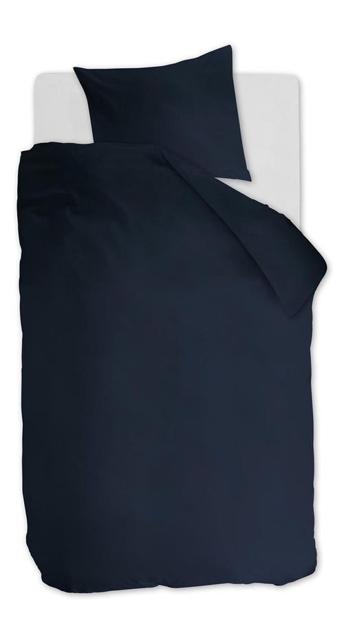 Ambiante dekbedovertrek Cotton Uni - 140x200/220 cm - donker blauw - vtwonen shop