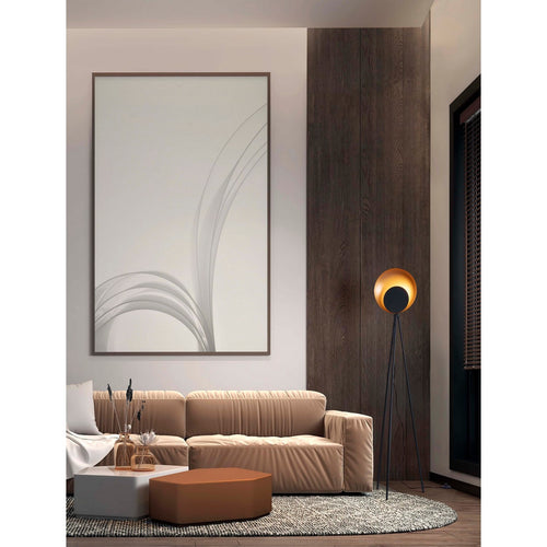 Nova Luce KITRO Statief vloerlamp matzwart, gouden LED 12W 400lm 3000K