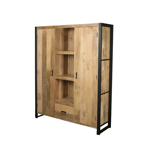StarFurn Boekenkast Boaz - Rechthoek Naturel Hout - 150x40x180cm - vtwonen shop